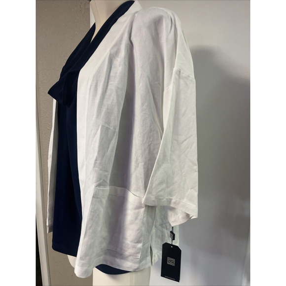 Linen Jacket In White BY Clara Sun Woo Size NWT - Picture 4 of 11